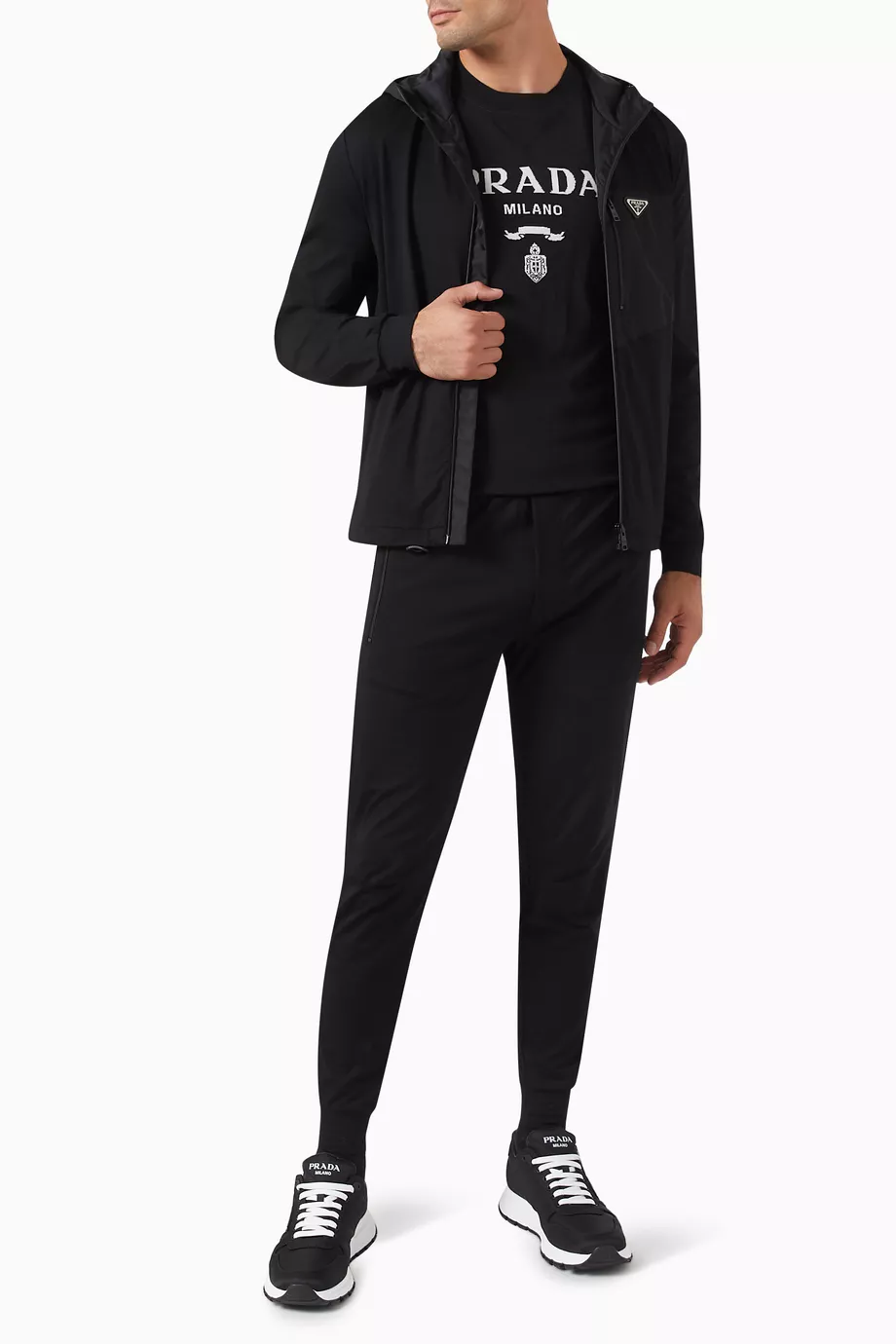 Black prada sale tracksuit