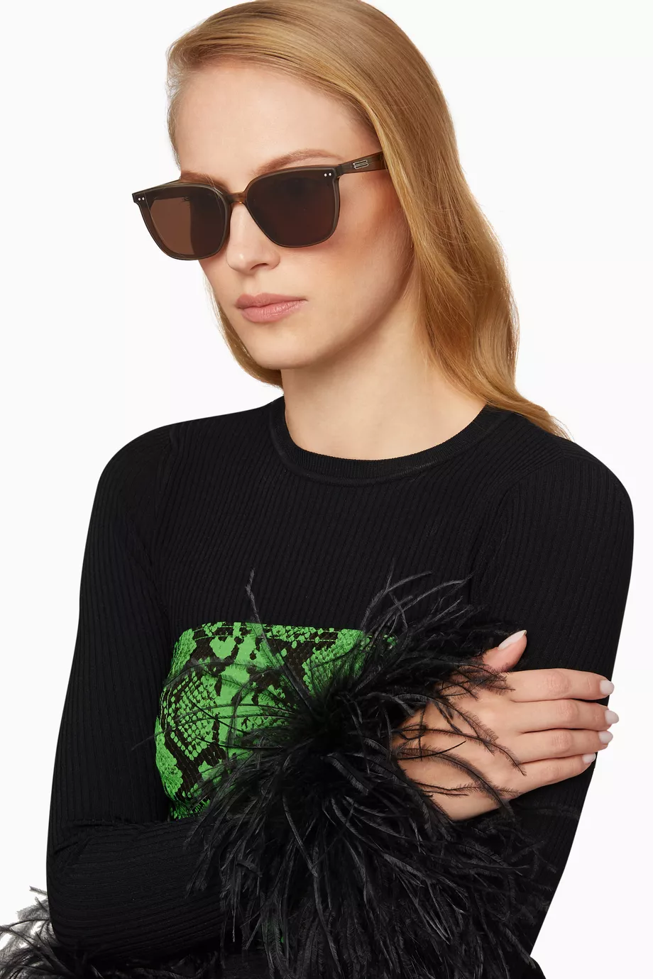 Buy Gentle Monster Green Heizer KC6 Sunglasses in Acetate for