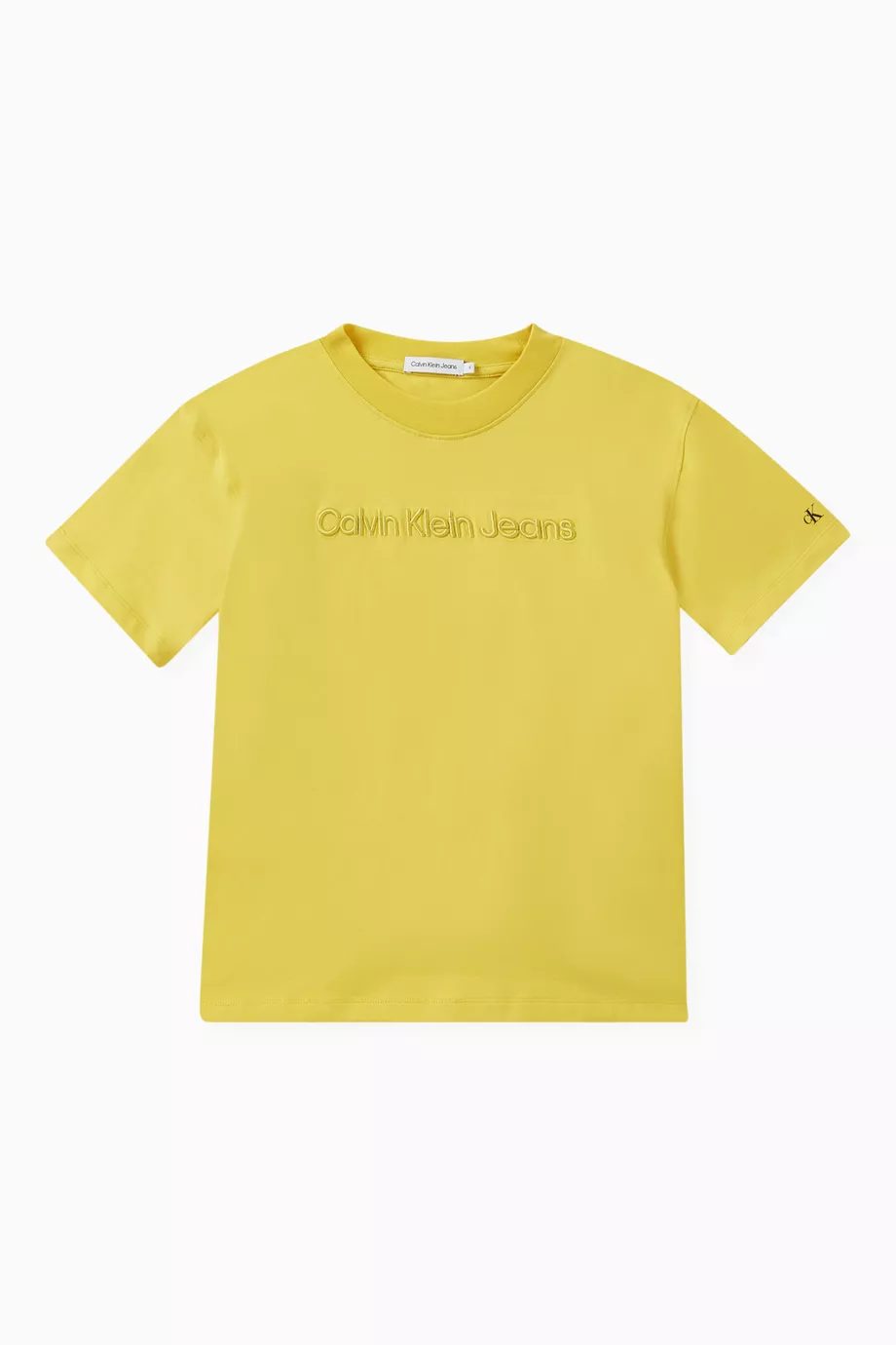 Calvin klein shop yellow t shirt