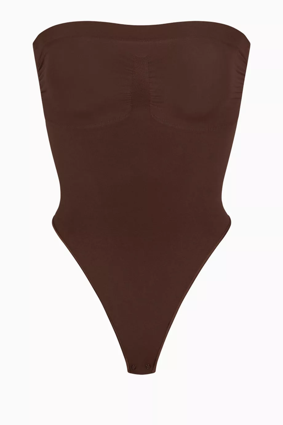 Buy SKIMS Brown Seamless Sculpt Strapless Thong Bodysuit for Women in Saudi