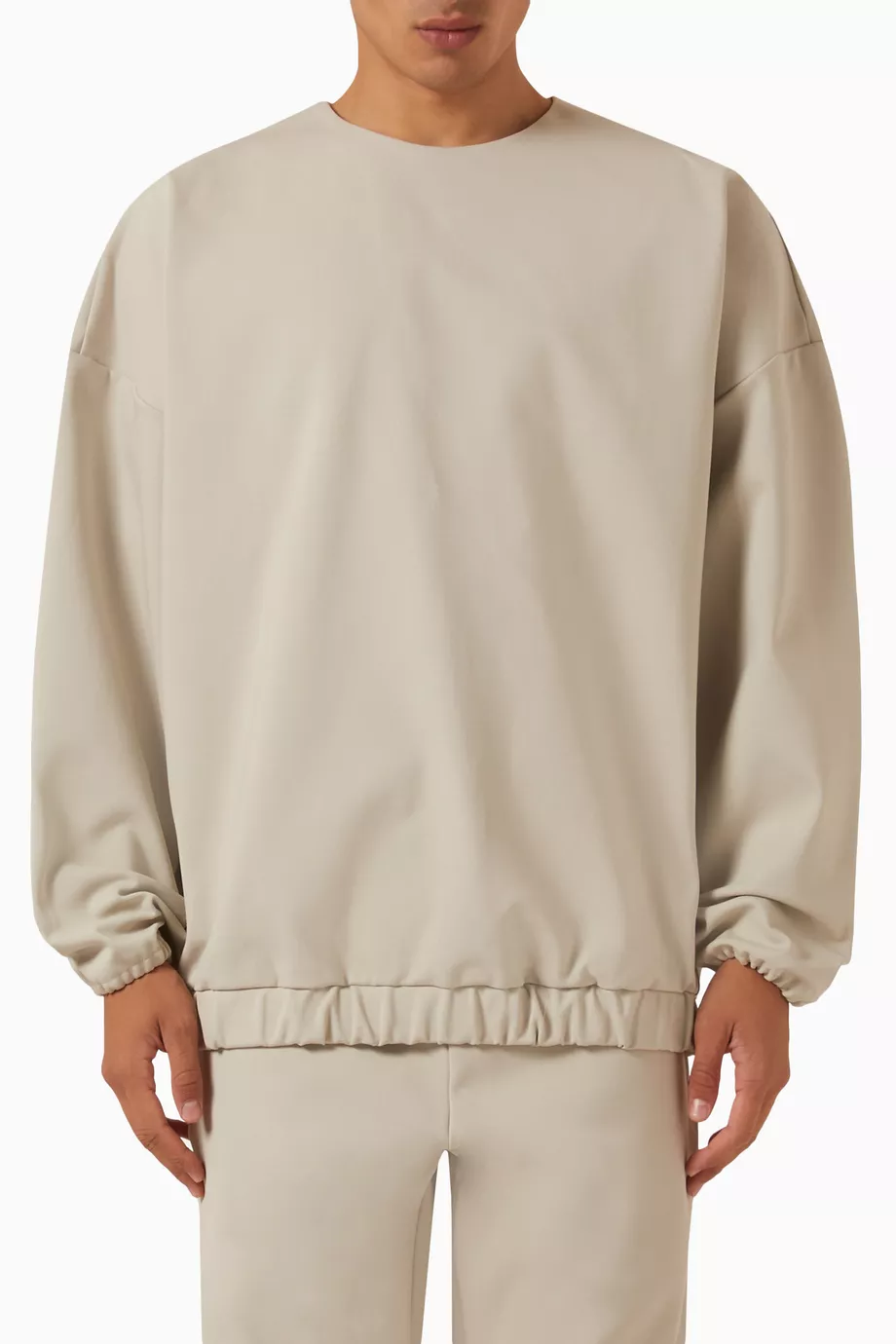 Buy Fear Of God Grey Eternal Crewneck Sweatshirt in Viscose-tricot ...