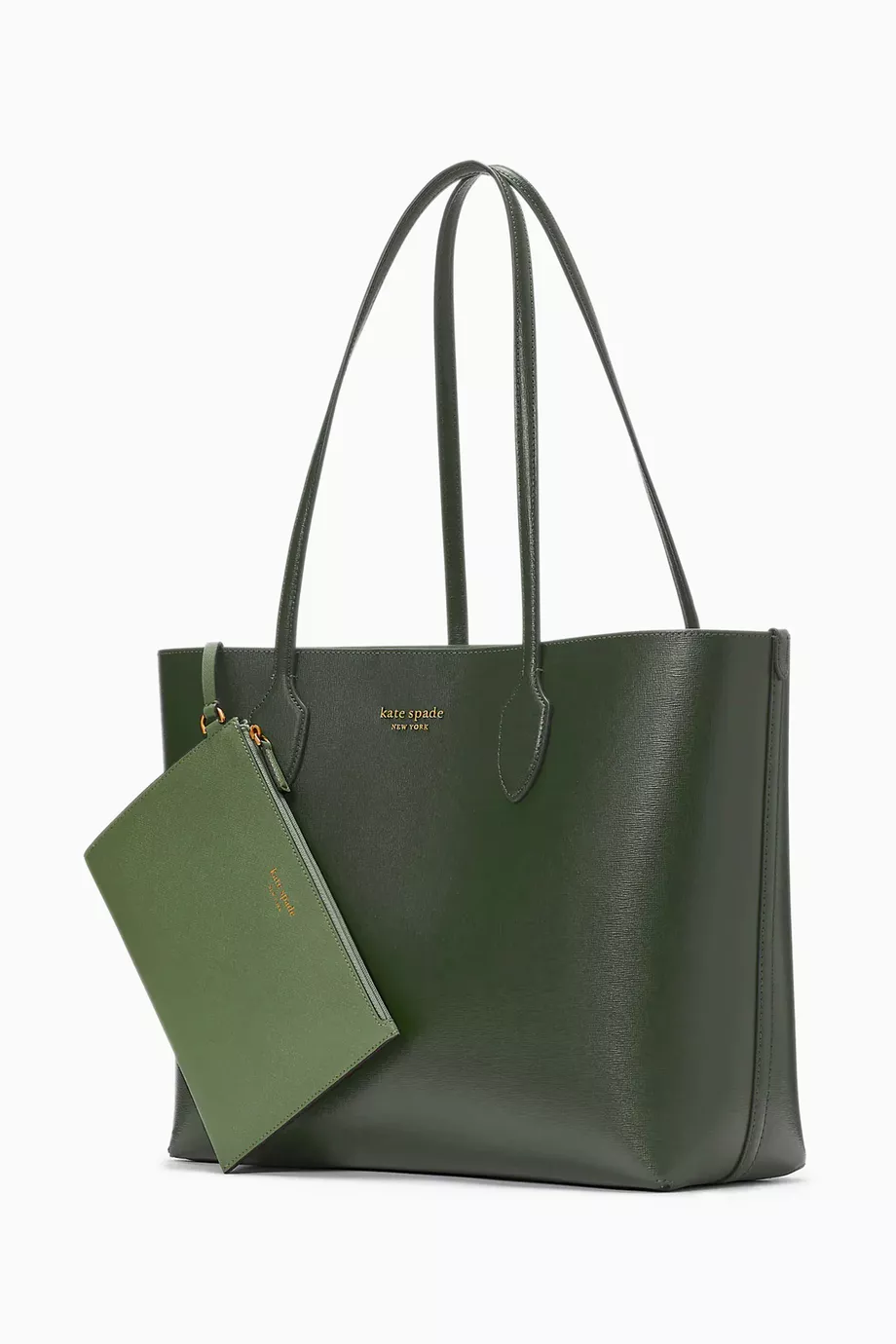 Buy Kate Spade New York Green Large Bleecker Tote Bag in Leather