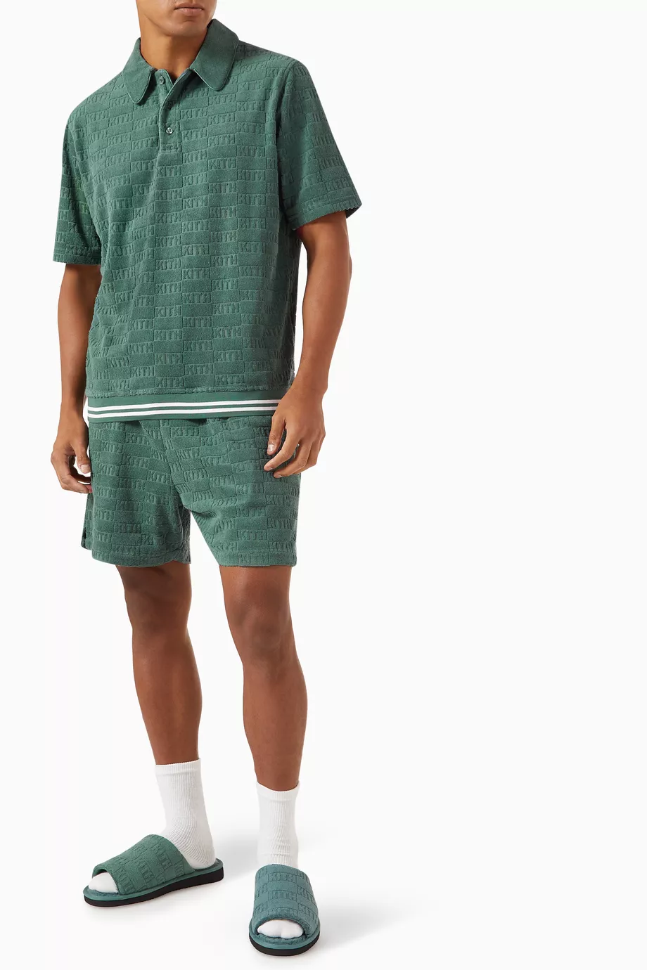 Buy Kith Green Graham Polo T-shirt in Cotton for MEN in Saudi | Ounass