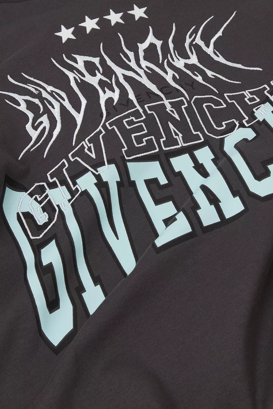 Buy Givenchy Grey Logo print Double sleeve Top in Cotton for Boys