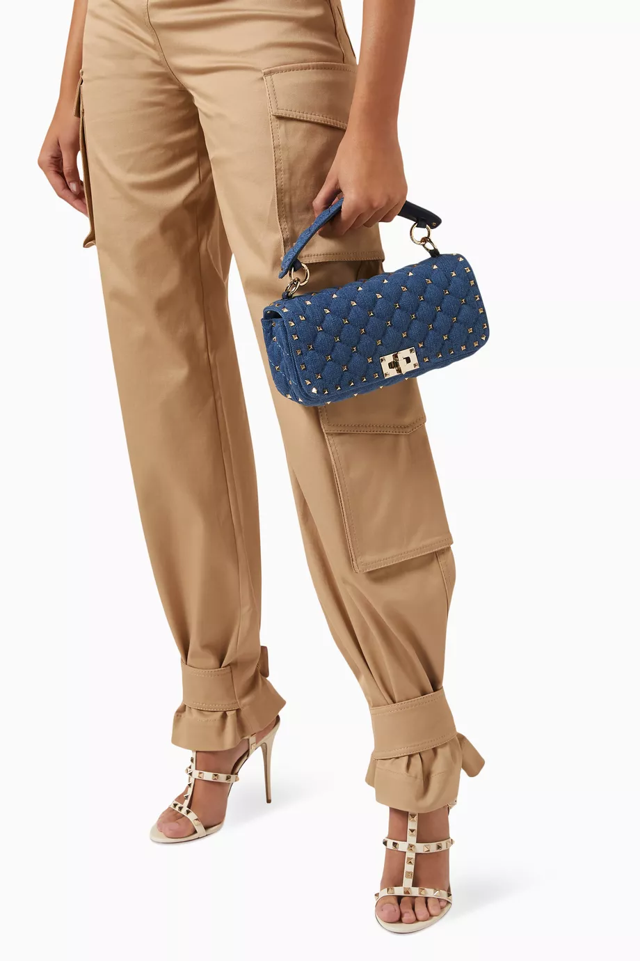 Valentino rockstud deals spike blue