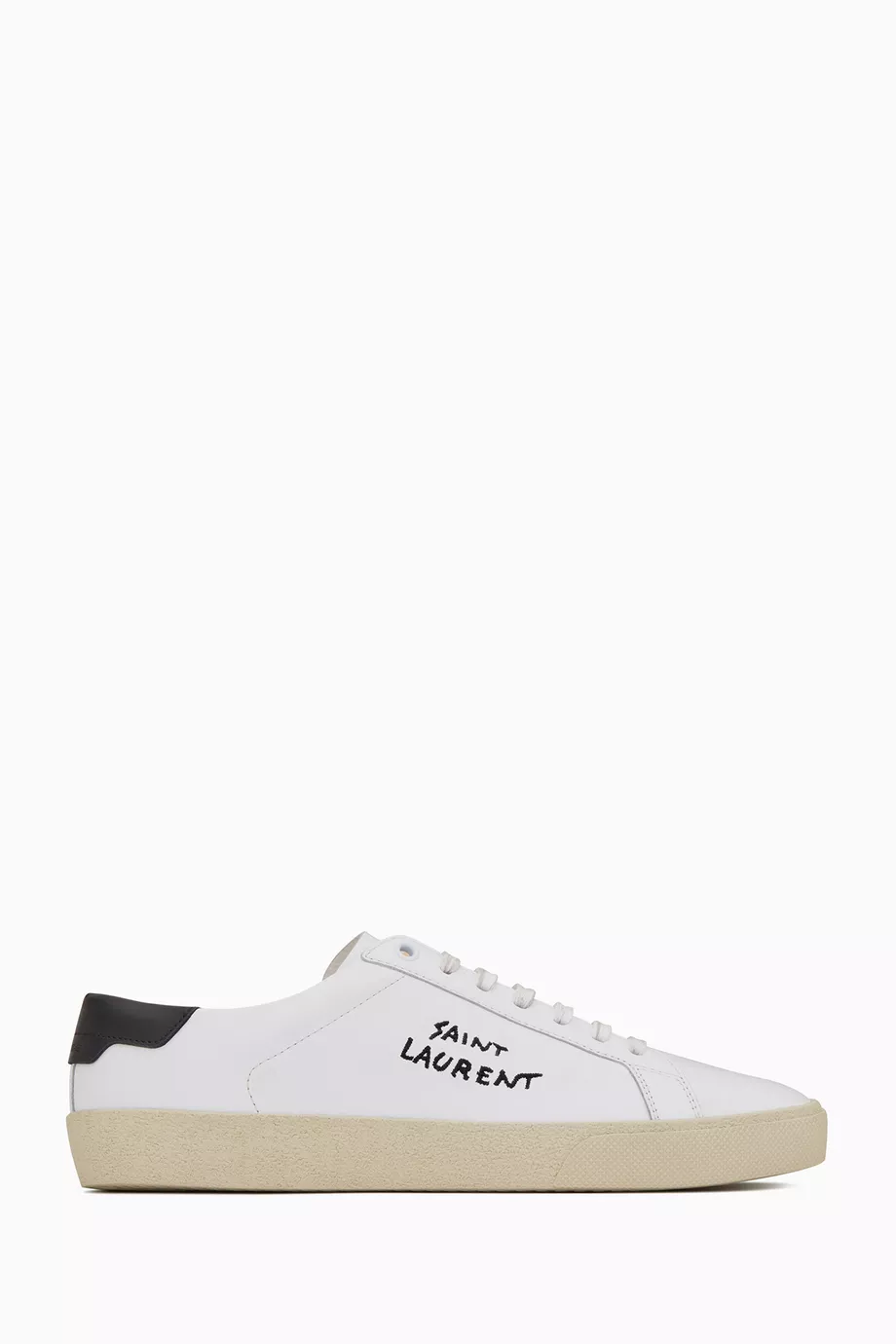 Saint laurent mens white sneakers 2025