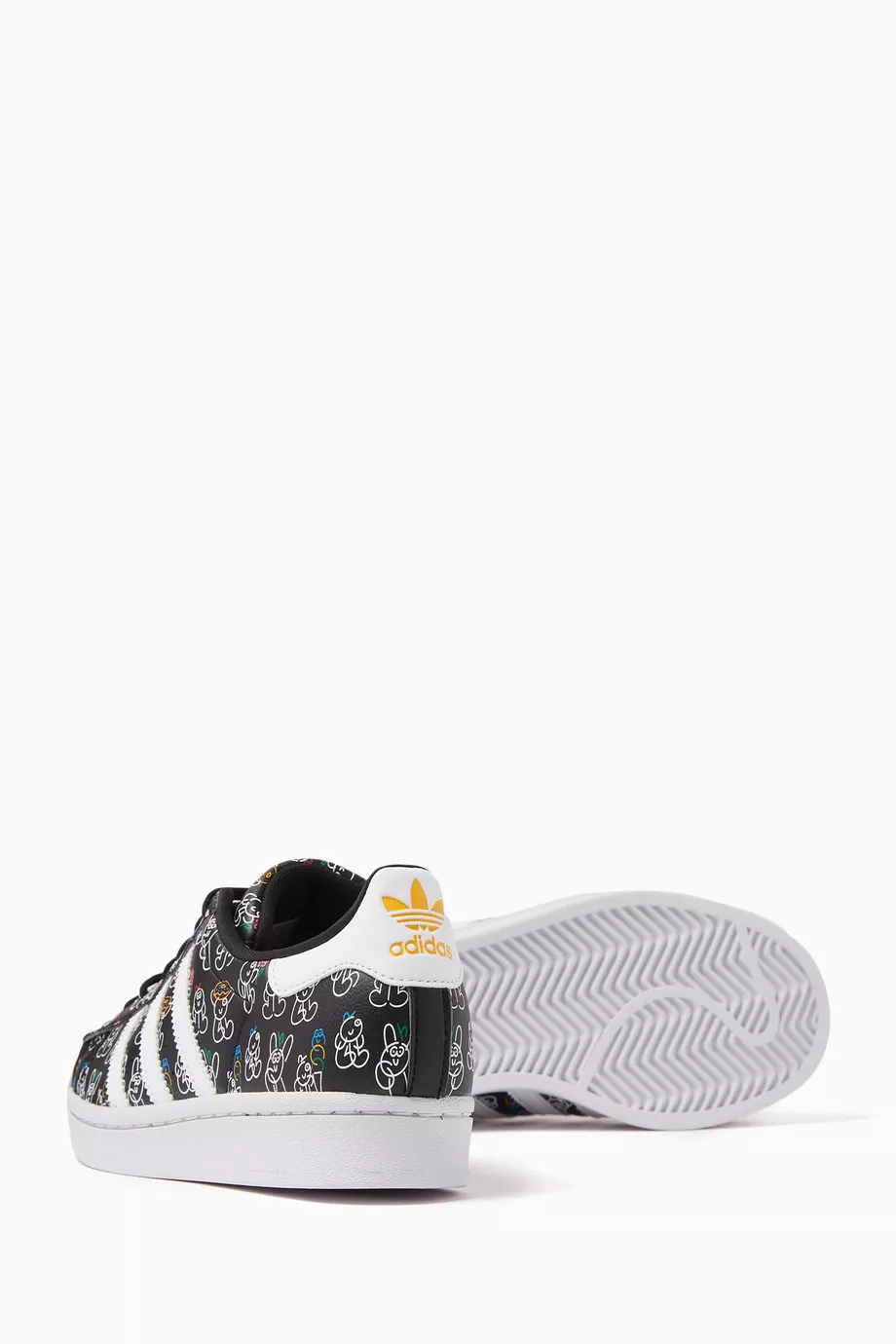 Buy adidas Black Junior Superstar Sneakers in Lycra and Mesh for