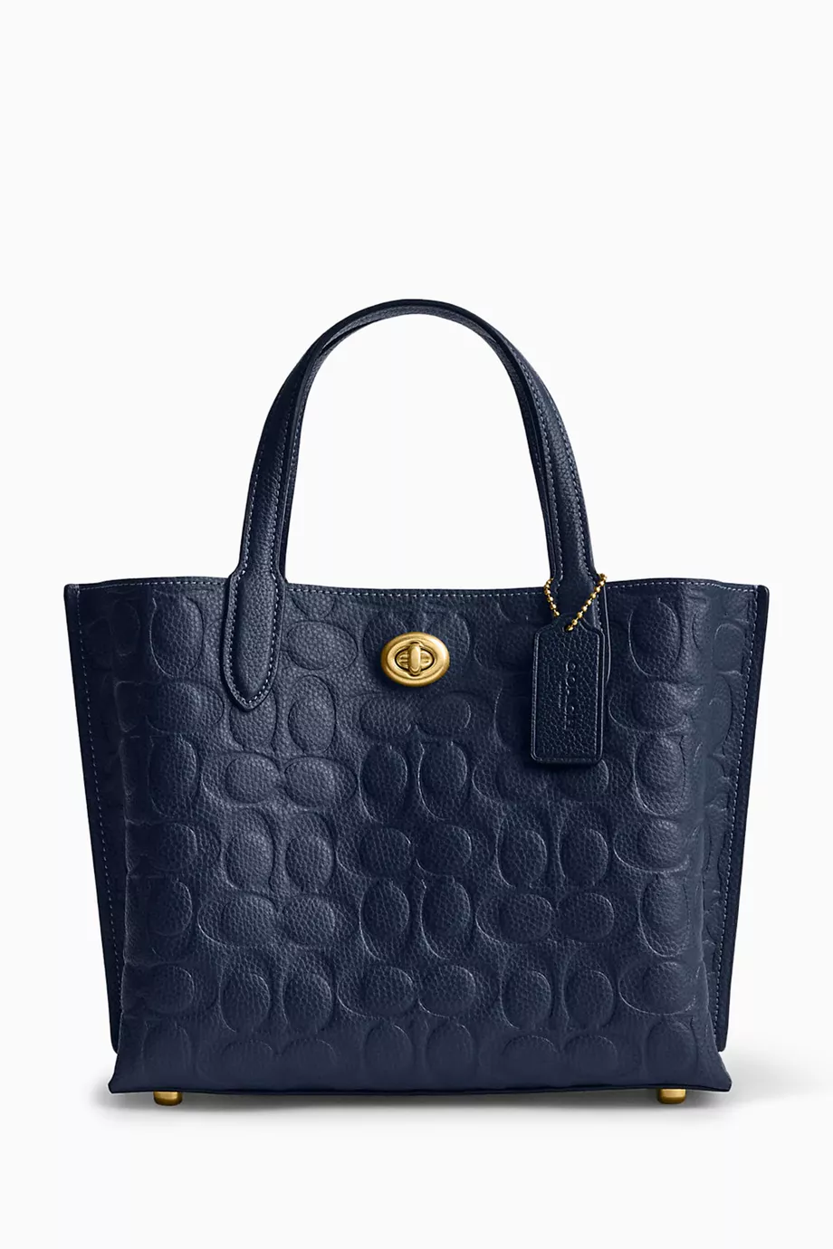 Navy blue coach tote on sale