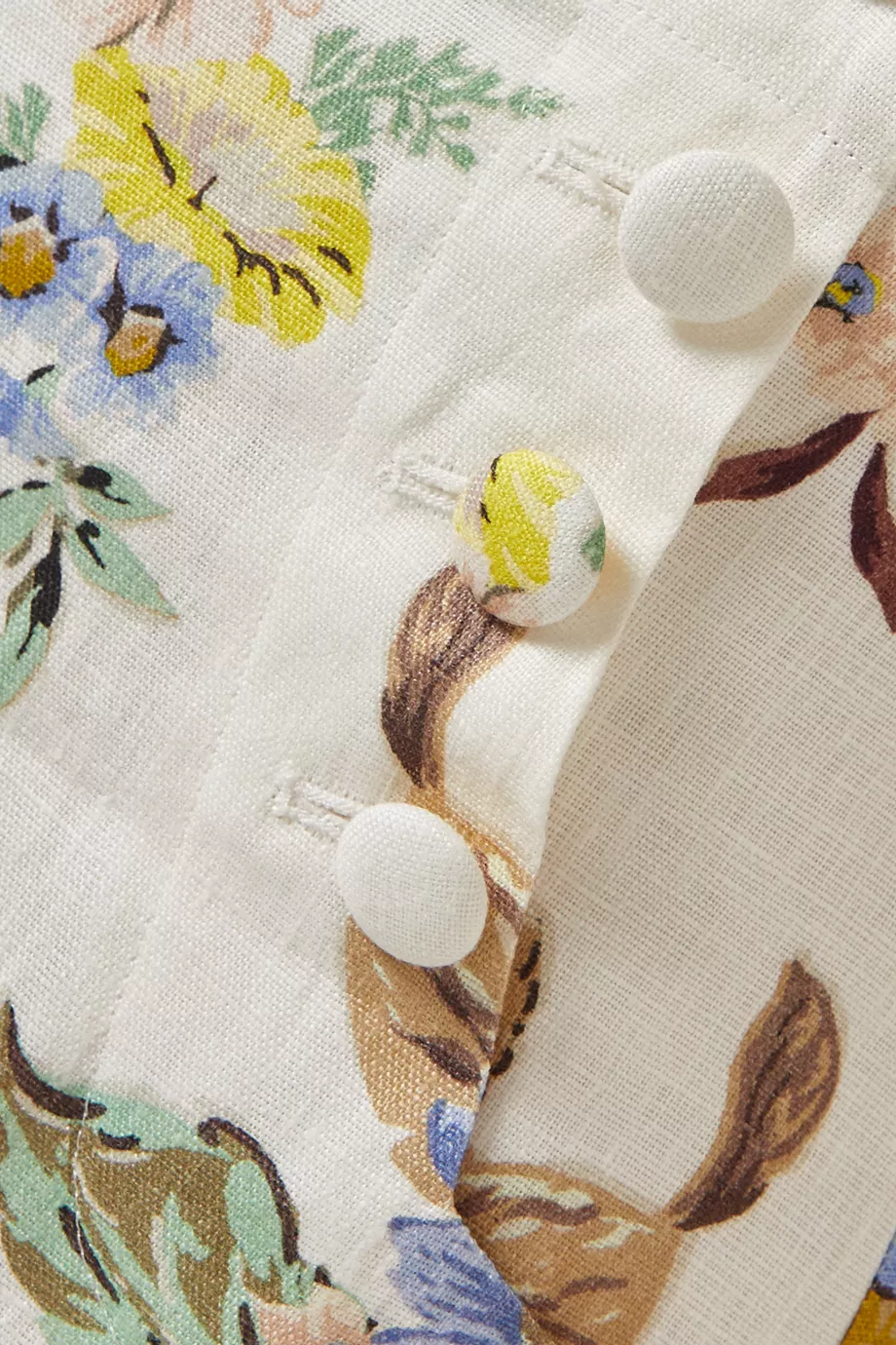 ZIMMERMANN Applique floral-print culottes - Neutrals