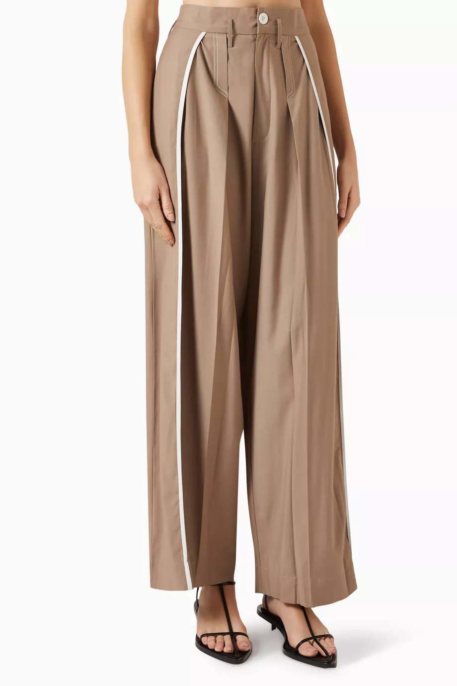Buy Lovebirds Neutral Loose-fit Pants in Terry-rayon for Women in Saudi