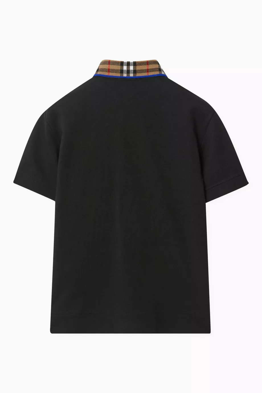 Black burberry collar shirt top