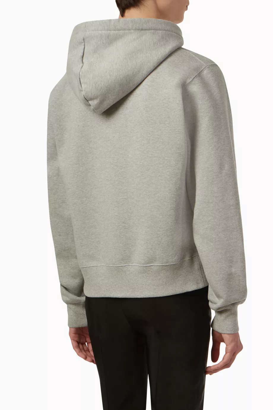 Saint Laurent Cassandre organic cotton hoodie - Grey