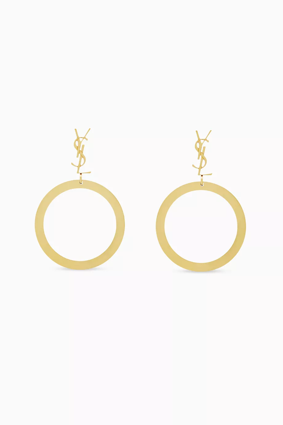 Ysl logo shop drop earrings