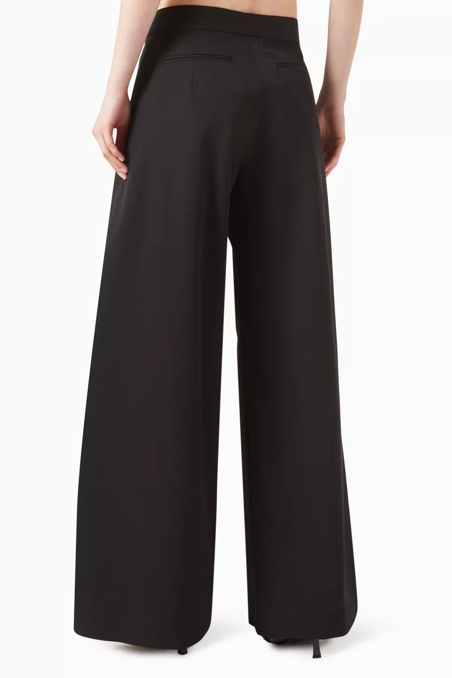 Low-rise wool-blend slim pants in black - Dolce Gabbana