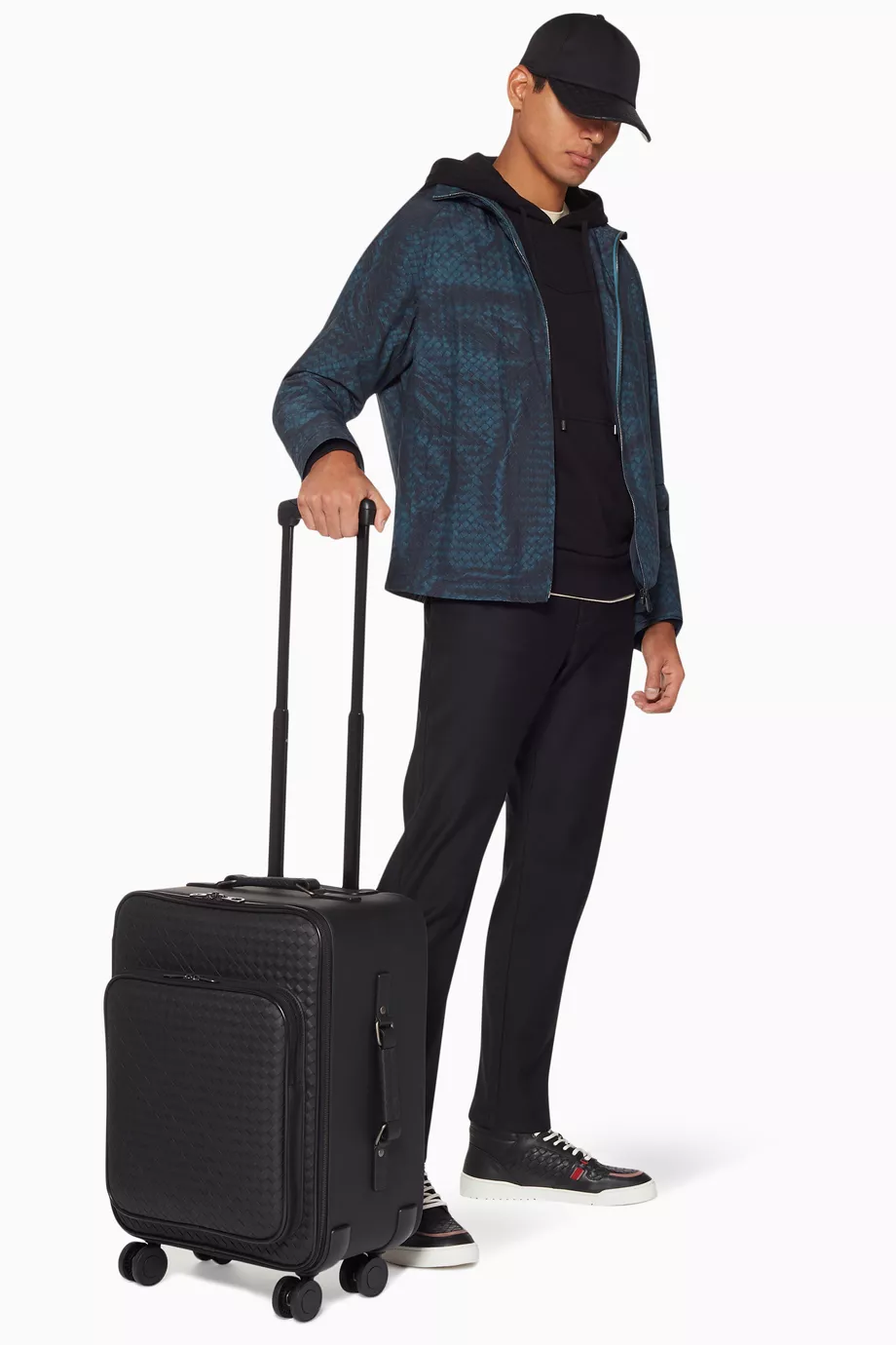 Buy Bottega Veneta Black Black Intrecciato Trolley Suitcase For Women Online Ounass Saudi