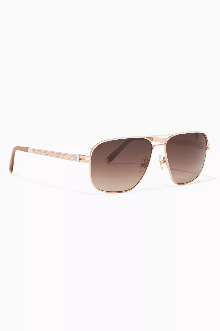 Buy Sama Eyewear Pink Rose Gold Pearl No Hunger Metal Aviator Sunglasses For Women Online Ounass Saudi