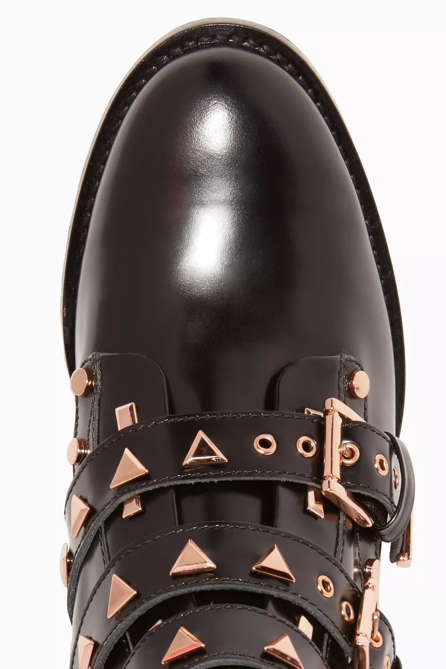 Buy Sophia Webster Black Black Riko Leather Biker Boots For Women Online Ounass Saudi