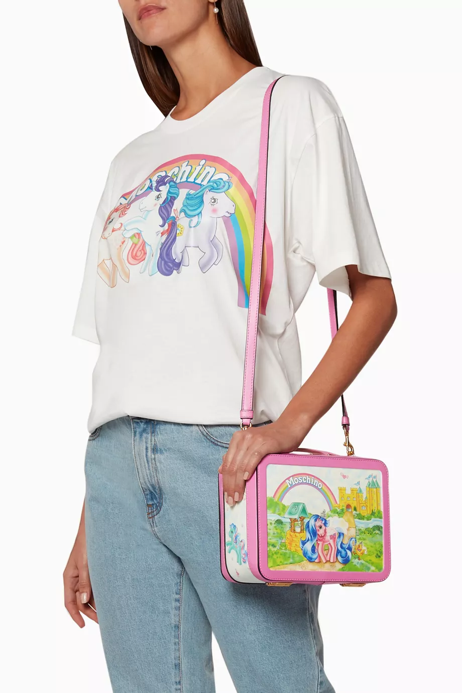 Buy Moschino Multicolour Pink My Little Pony Lunchbox Shoulder Bag For Women Online Ounass Saudi