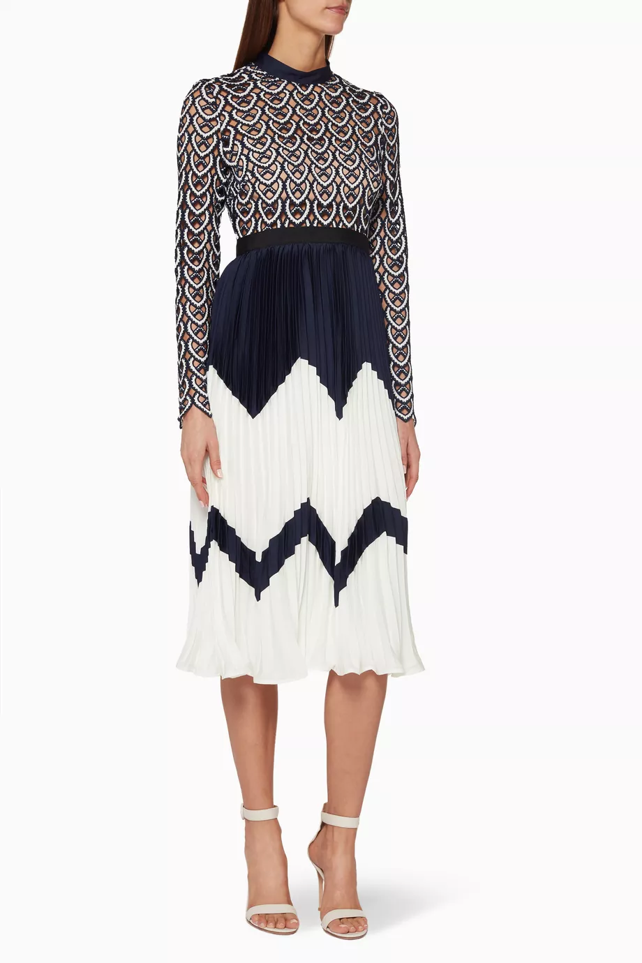 Self portrait sweetheart crochet dress cheap