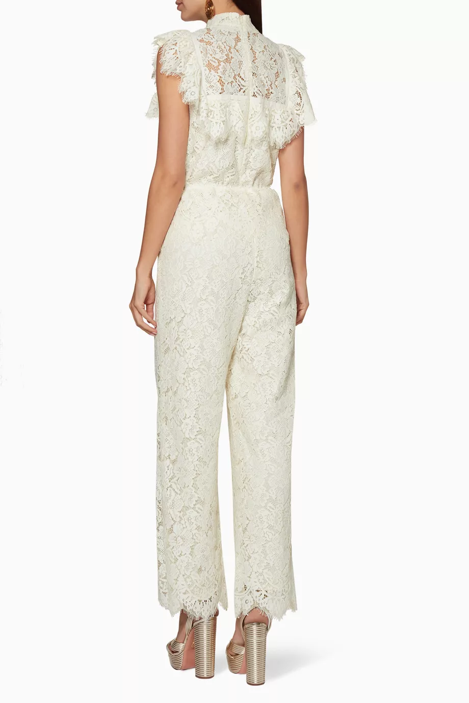 Buy Ganni White White Jerome Lace Jumpsuit For Women Online | Ounass Saudi