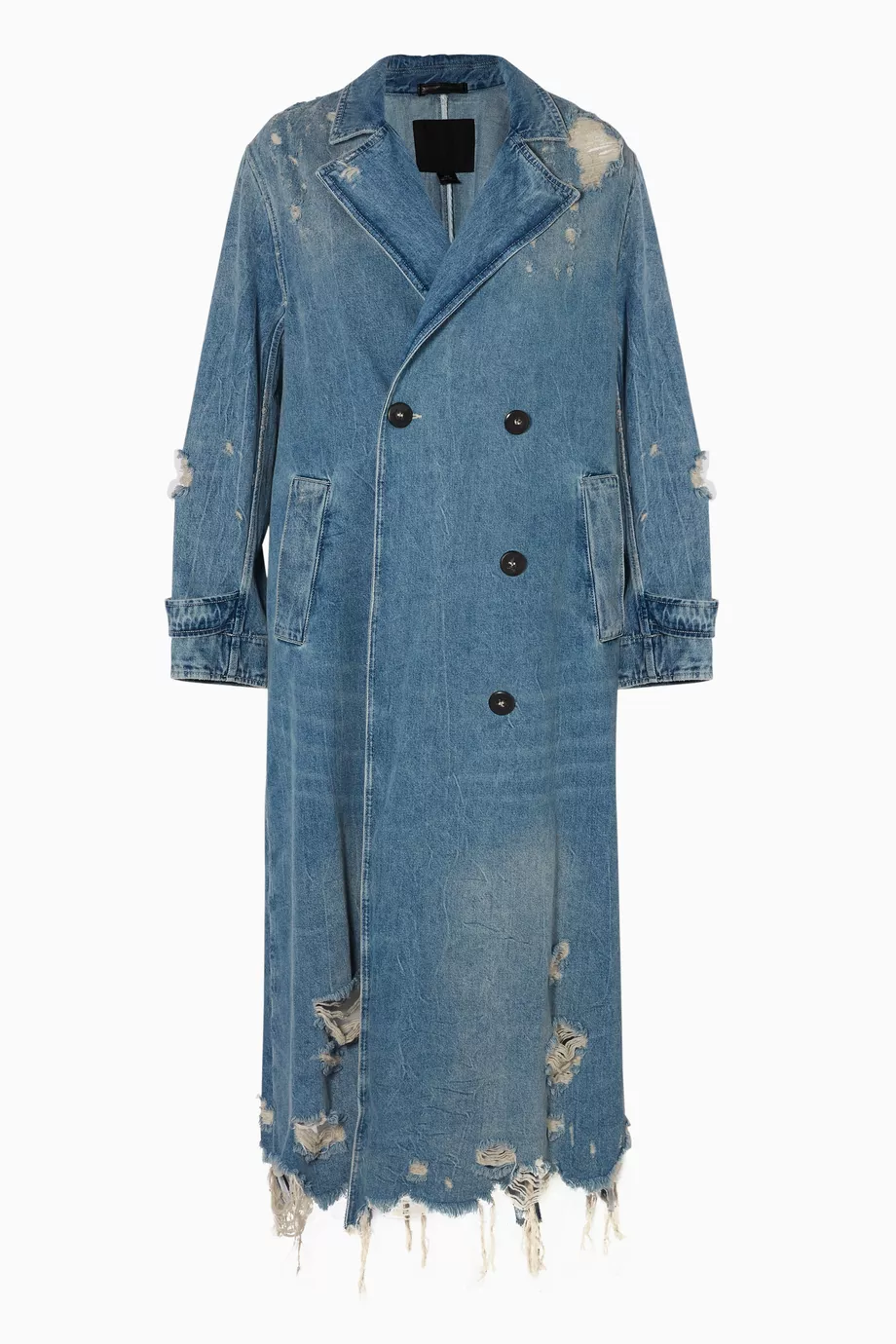 Buy Alexander Wang Blue Light Blue Denim Trench Coat For Women Online Ounass Saudi