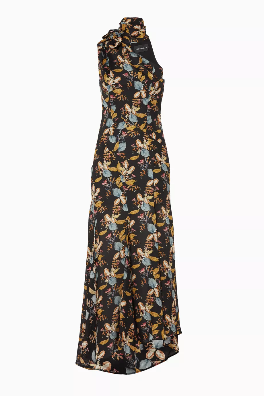 Nicholas ava floral tie neck maxi cheap