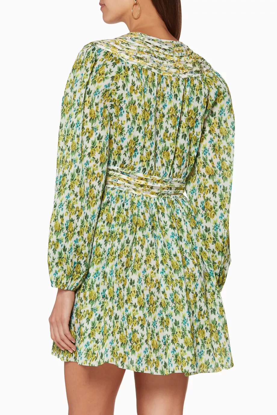 zimmermann golden plisse mini dress Buy Green Lemonade-Acid Floral-Print For Women Online colour2026se