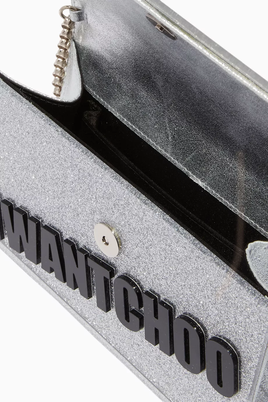 Buy Jimmy Choo Silver Silver I Want Choo Small Glitter Candy