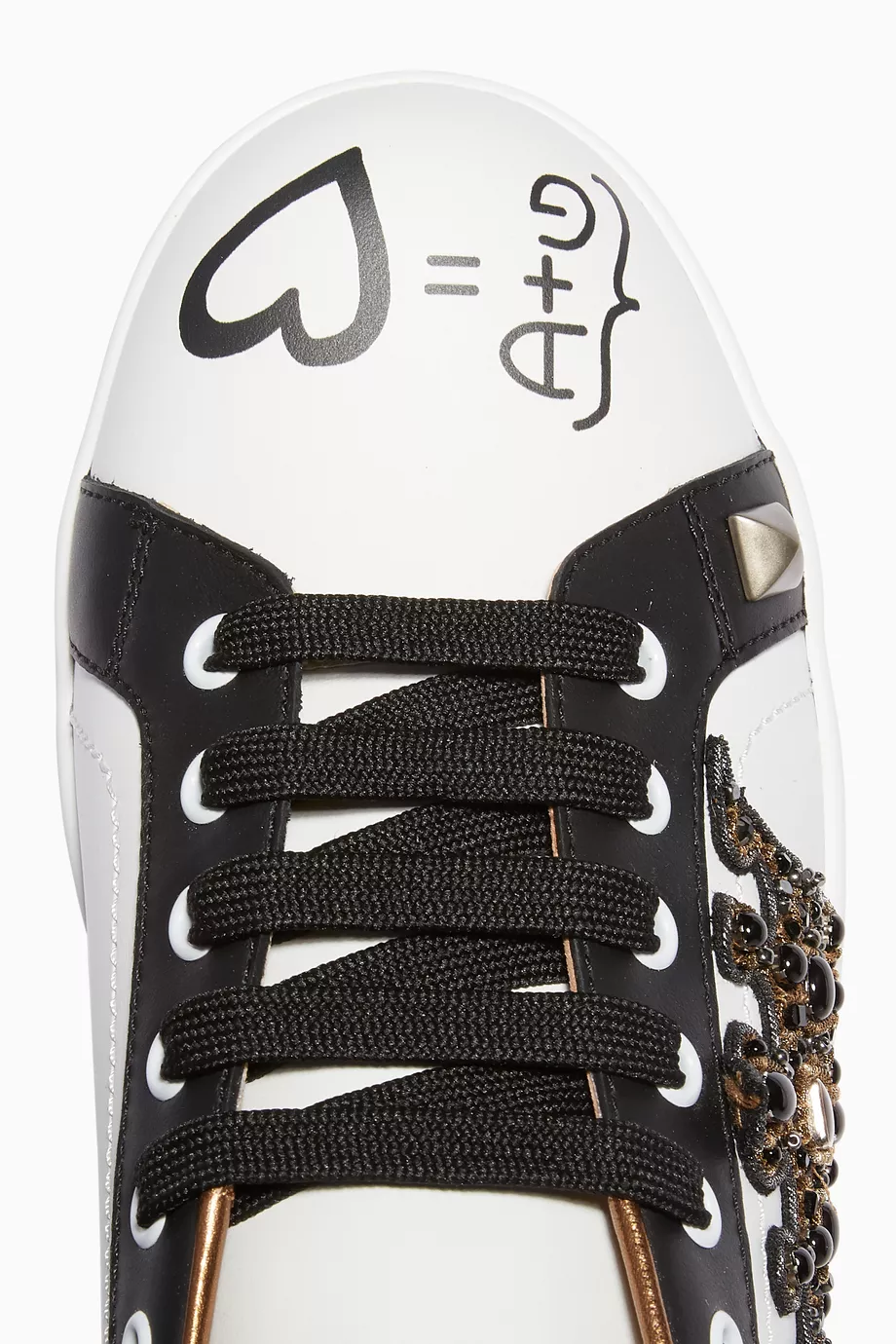 Buy Dolce & Gabbana White White Crown-Embellished Portofino  display picture 2