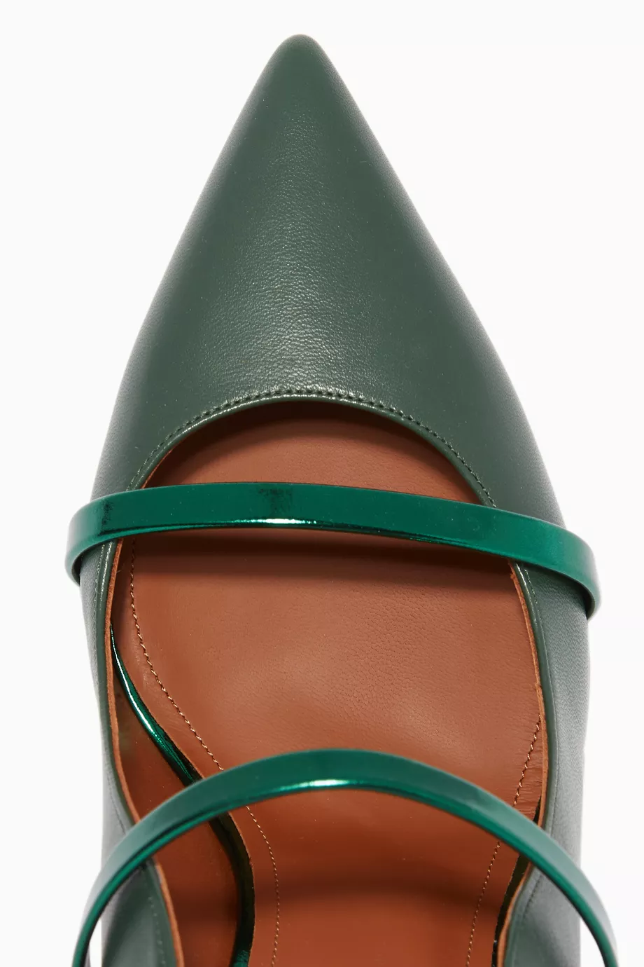 お値下げ 未使用 Malone Souliers グリーン サテン パンプス お値下げ