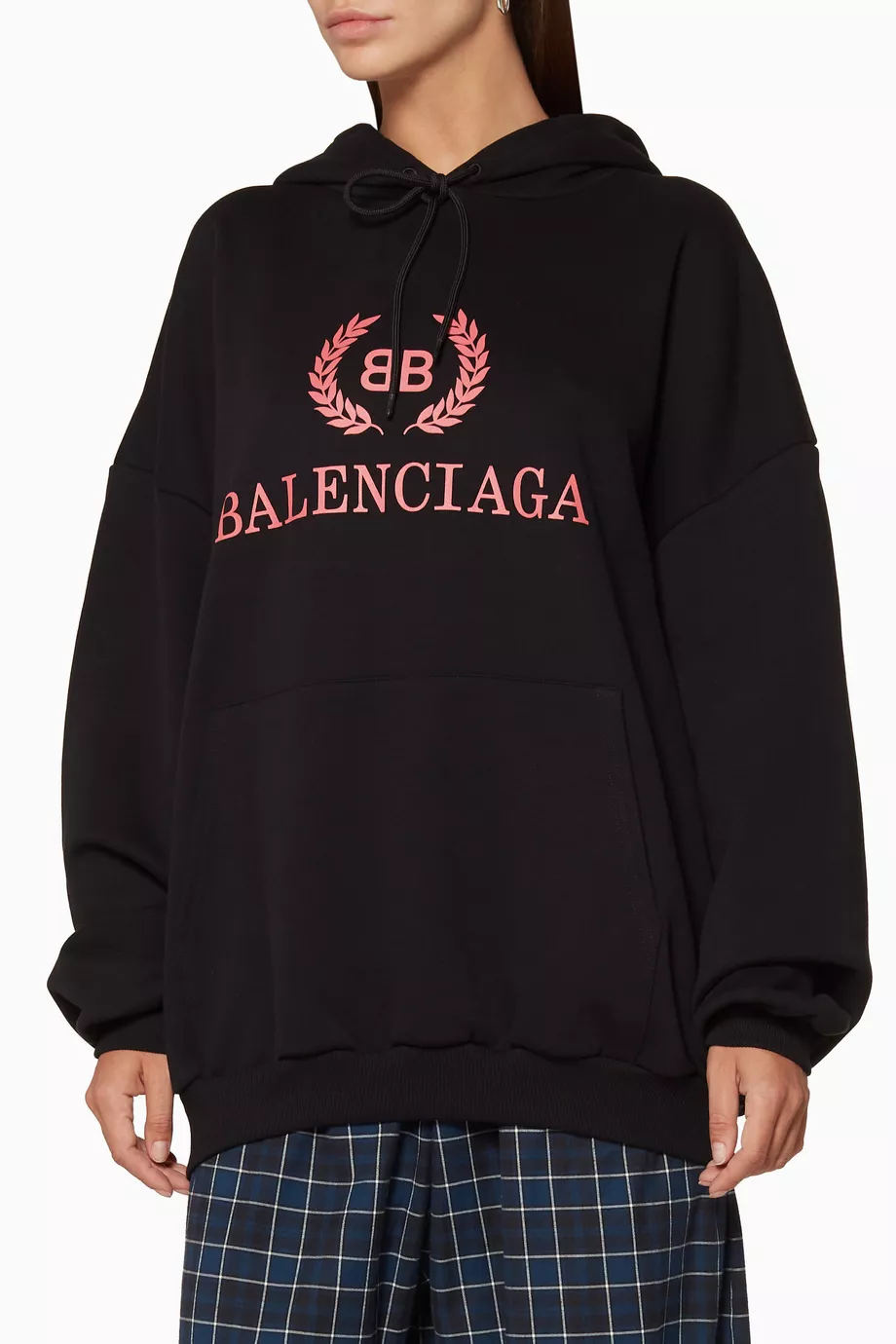 Buy Balenciaga Black Black BB Crown Logo Hooded Sweatshirt For Women Online Ounass Saudi