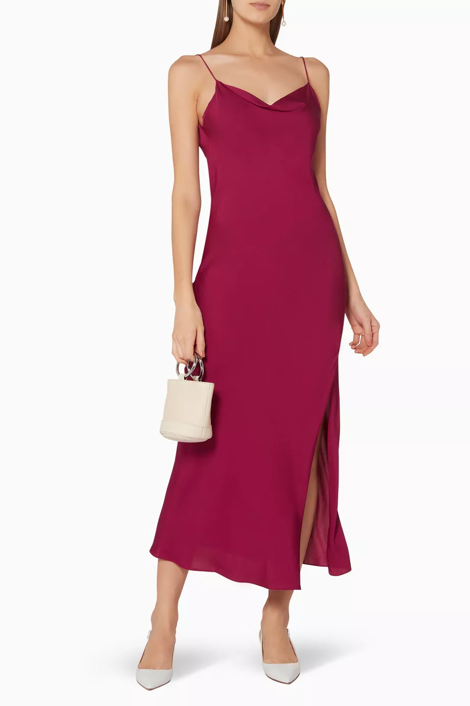 Sleeveless Theory Draped Back Maxi Savanna Halter Open Back Maxi Dress  Pearl Dresses Shona Joy