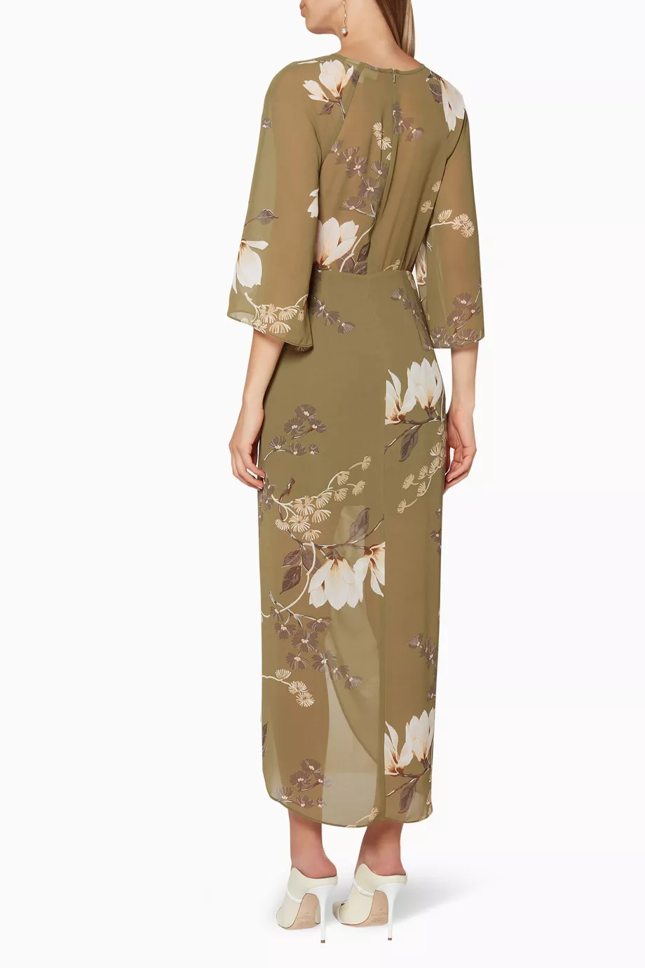 Buy Shona Joy Green Moss-Green Printed Harper Tie-Front Dress For Women  Online | Ounass Saudi