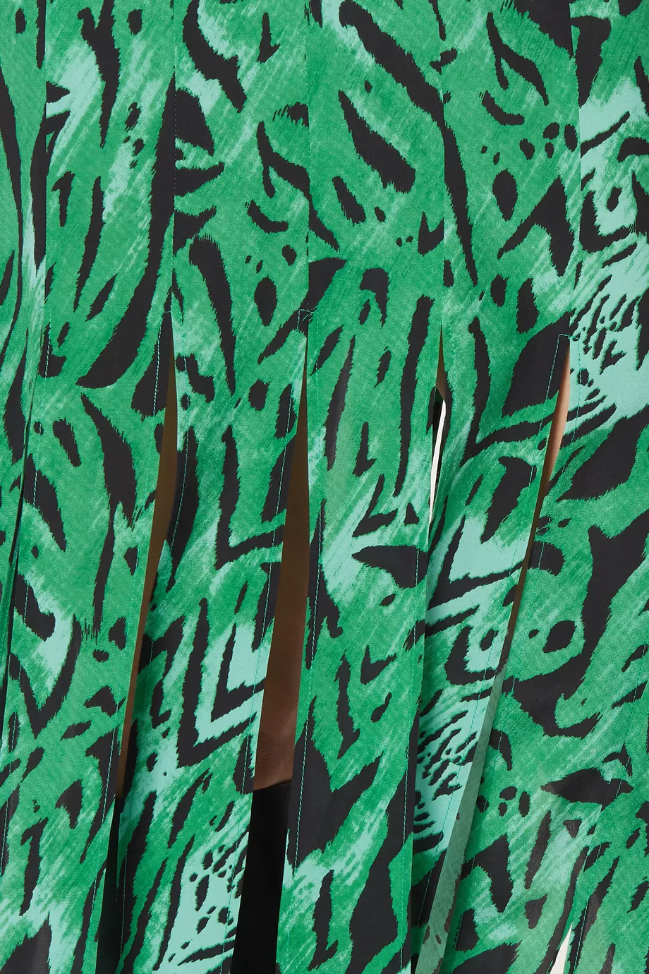 Buy RIXO Green Green Tiger Stripe Diana Skirt For Women Online Ounass Saudi