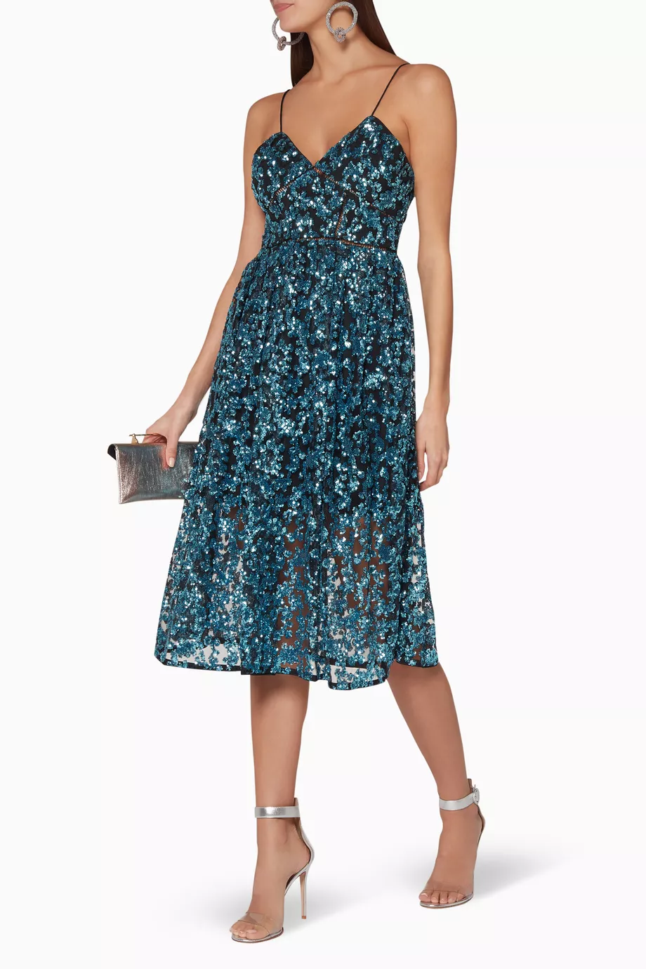 Buy Self-Portrait Blue Blue Sequin Azaelea Dress For Women Online | Ounass  Saudi