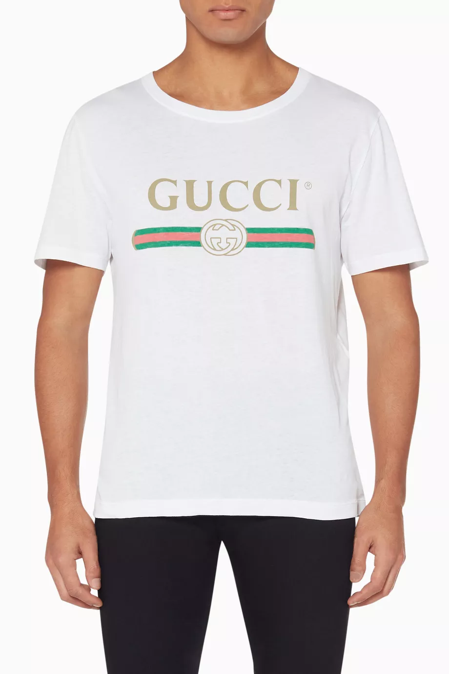 Gucci white t shirt best sale