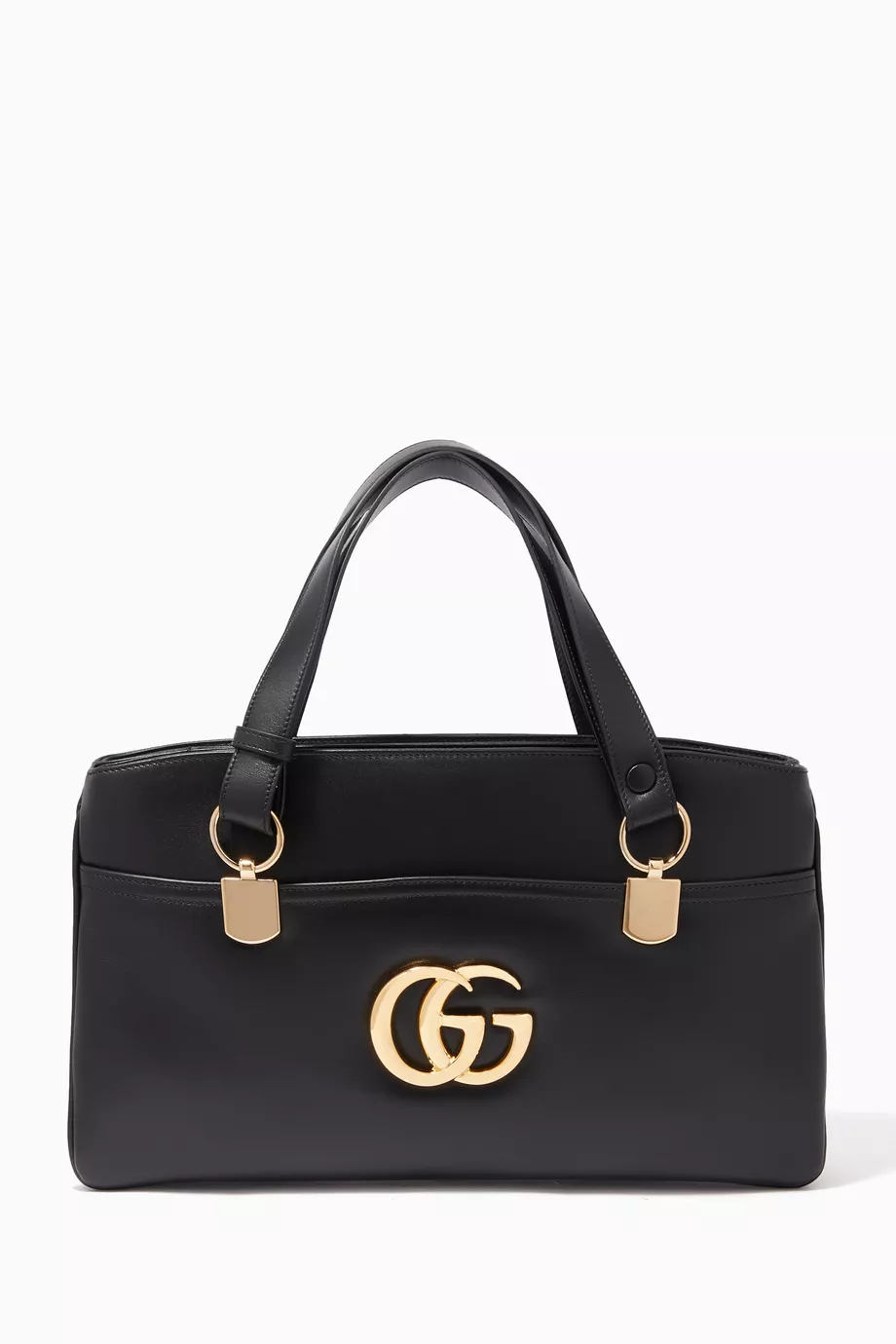 Buy Gucci Black Arli Leather Top-Handle Bag For Women Online