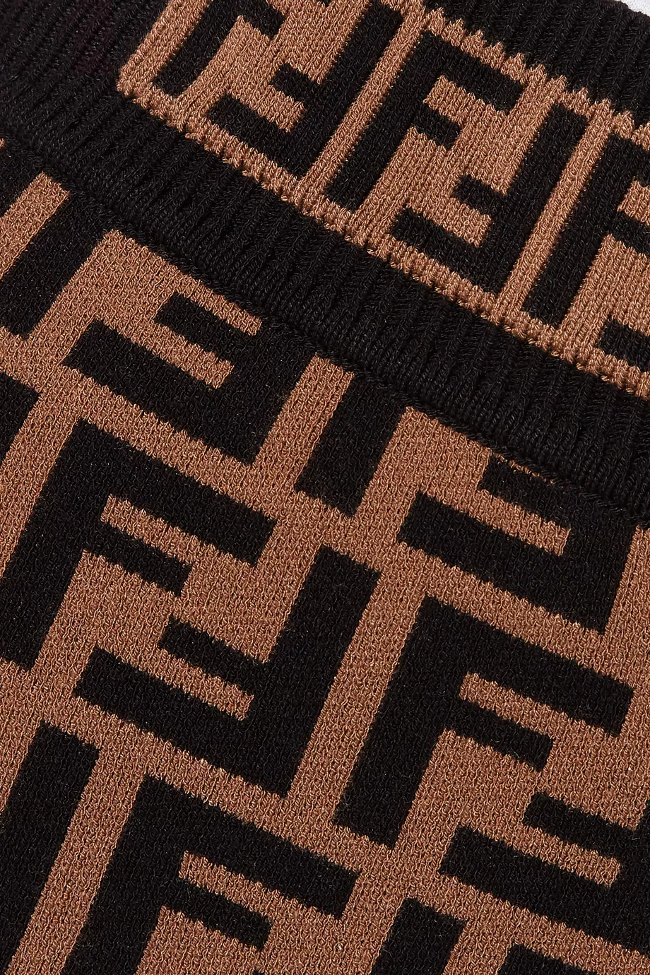 Buy Fendi Brown Brown FF Logo Leggings For Women Online Ounass Saudi