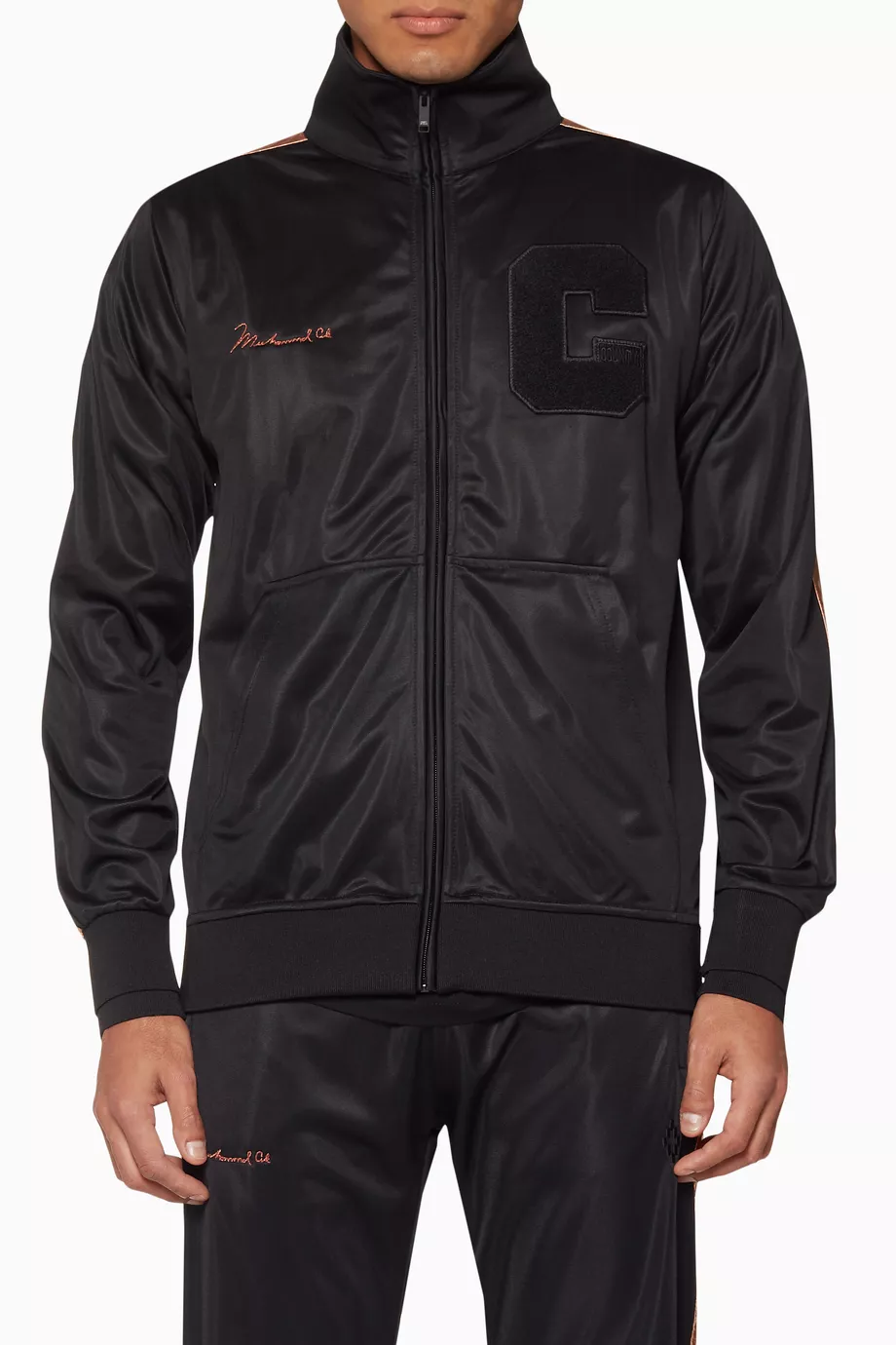 配送員設置 Marcelo Buy Burlon Jacket Track Ali Side-Stripe Black Black トップス