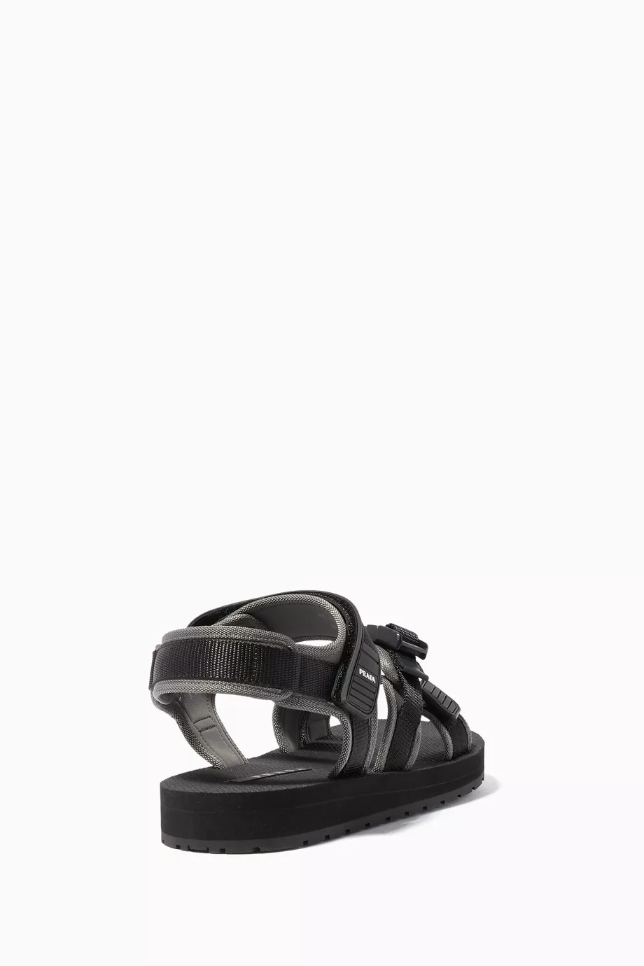 Buy Prada Black Black Nylon Tech Sandals For Men Online Ounass Saudi