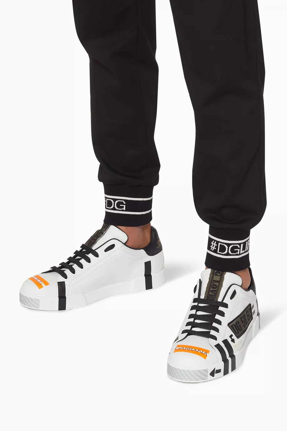 Buy Dolce Gabbana White White Military Portofino Sneakers For