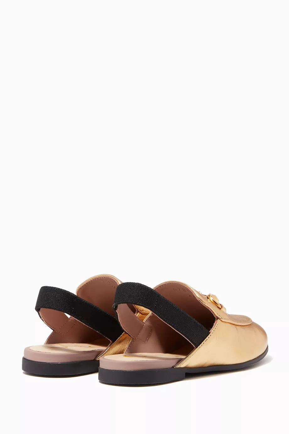 Buy Gucci Yellow Gold Princetown Leather Slippers For Girls Online Ounass Saudi