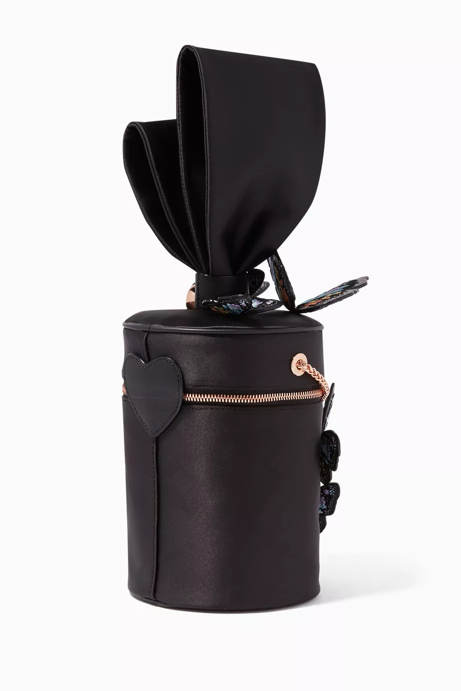 Buy Sophia Webster Black Black Bonnie Glitter-Butterfly Bag