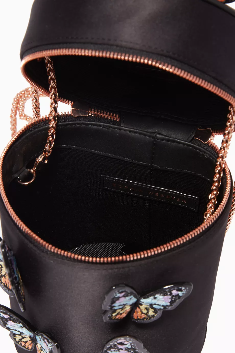 高感度ショップで2023年売れたブランド Webster Sophia Buy Black Bag Glitter-Butterfly Bonnie Black バッグ