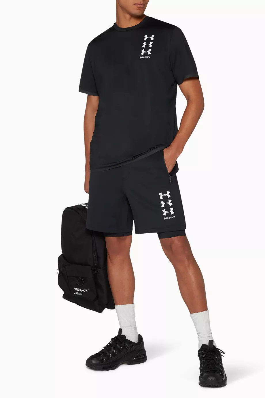 Buy Palm Angels Black x Under Armour Basic Track Shorts For Men Online Ounass Saudi