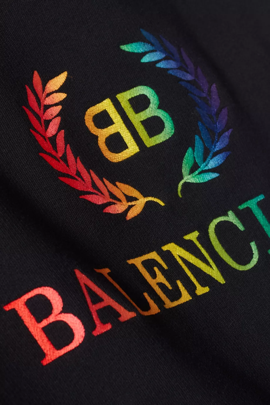 Buy Balenciaga Black Rainbow Logo Graphic Hoodie For Men Online Ounass Saudi