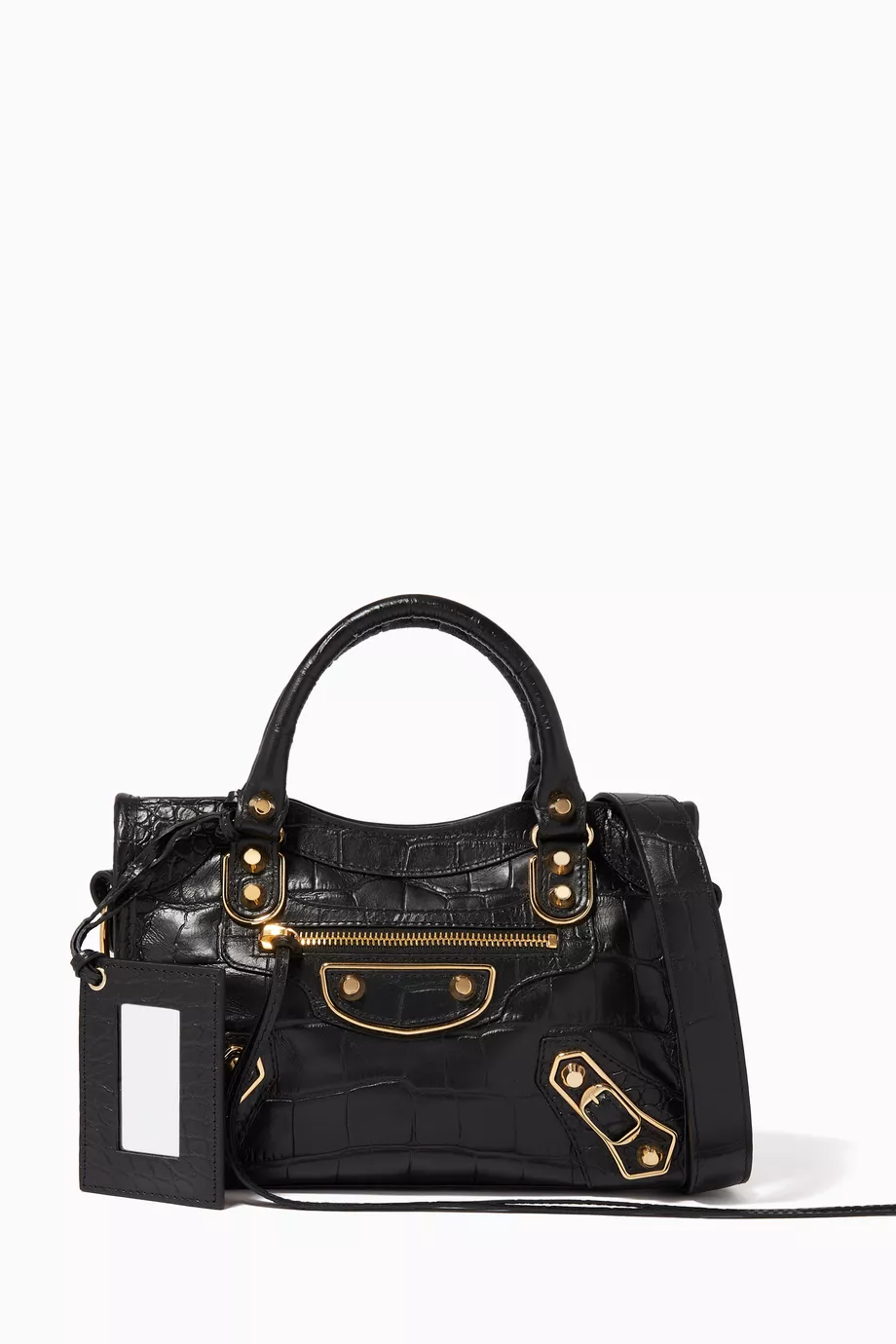 Shoulder Bag Balenciaga Mini City Croc Metallic Edge Mini City Bag