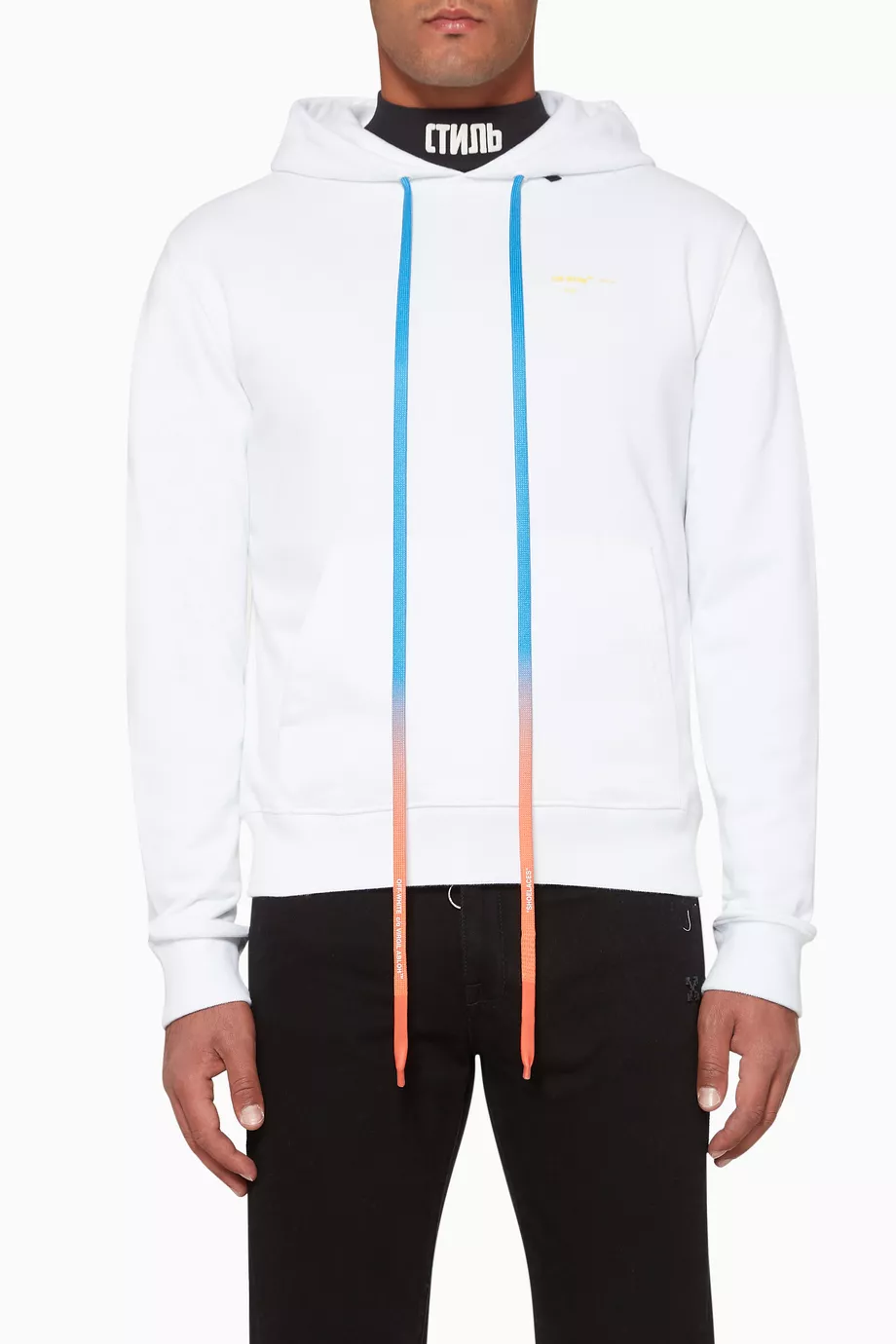 Buy Off-White White Acrylic Arrows Slim Hoodie For Men Online 