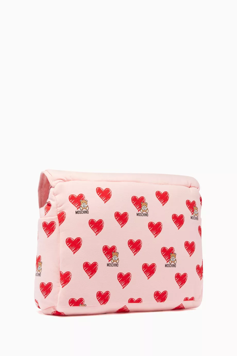 Buy Moschino Pink Love Heart Teddy Logo Print Diaper Bag For Kids Online Ounass Saudi