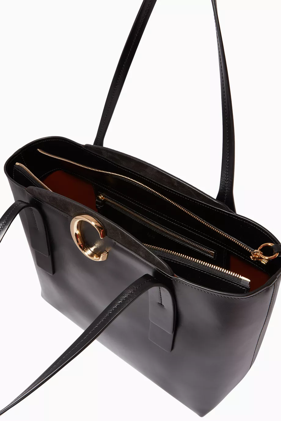 Buy Chloe Black Medium Chloe C Leather Tote Bag For Women Online Ounass Saudi